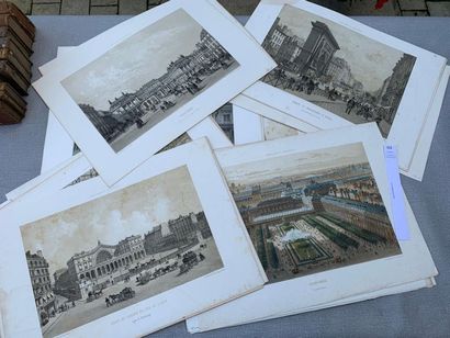 null Paris dans sa splendeur. Environ 45 lithographies de vues différentes XIXe....