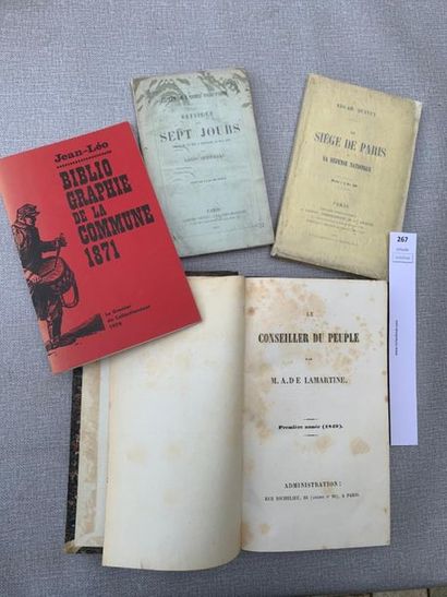 null Ensemble de 4 volumes dont 3 relatifs à la guerre de 1870 : Quinet le Siège...