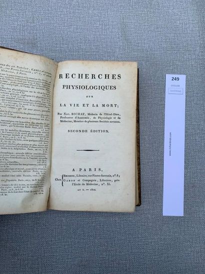 null Bichat. Recherches physiologiques sur la vie et la mort. Paris, 1802. (Acci...