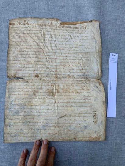 null Parchemin manuscrit daté de 1439.