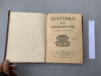 null Varillas Charles VIII. 1 volume in-4 reliure cuir. Paris, 1791 (accidents)