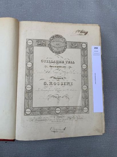 null Rossini. Guillaume Tell. Partition gravée pour piano. 1 volume in-folio.