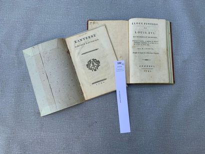 null [Révolution Française]. Un ensemble de 2 volumes : Lanterne magique nationale,...