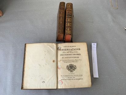 null Un ensemble de 3 volumes XVIIIe sur les accouchements : Dernières observations...