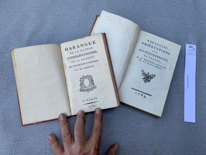 null [Révolution Française]. Un ensemble de 2 volumes : Mounier, Nouvelles observations...