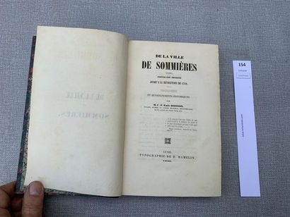 null Boisson. De la ville de Sommières. Lunel, 1849. Relié