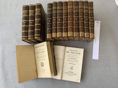 null Anquetil. Histoire de France. 10 volumes (complet). Paris, 1817 et Mably, Observations...