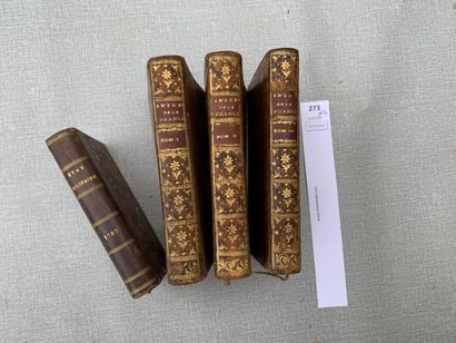 null Un ensemble de 4 volumes XVIIIe : Etat Militaire de France pour 1787 et Les...