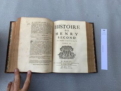 null Varillas. Histoire de Henry II. 2 tomes en 1 volume (complet). 1 volume in-4...