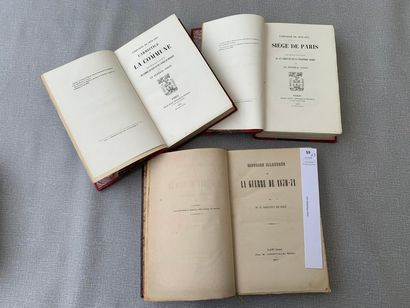 null Guerre de 1870. 3 volumes. Dont Vinoy (textes uniquement) et Martiny de Riez....