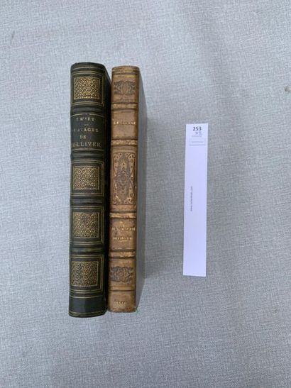 null Un ensemble de 2 volumes : Les voyages de Gulliver, 1863, illustré par Grandville...