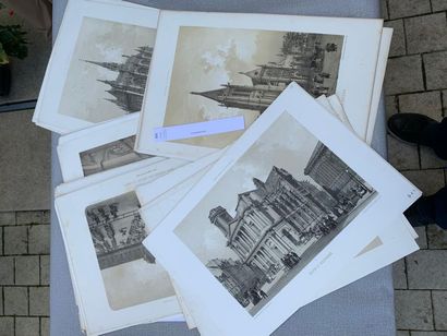 null Paris dans sa splendeur. Environ 45 lithographies de vues différentes XIXe....