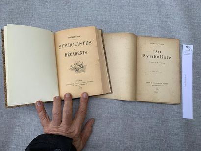 null [Symbolisme]. Ensemble de 2 volumes : Kahn Symbolistes et décadents (1902) et...