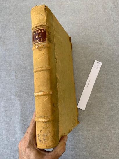 null Merlin. De Legitima. 1 volume, petit in-folio. 1634.