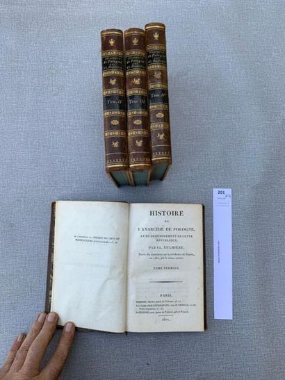 null Rulhière. Histoire de l'anarchie de Pologne. 4 volumes (complet). Paris, 1807....