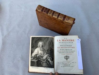 null Rollin. De la manière d'enseigner les belles-lettres. 2 volumes in-4. Paris,...