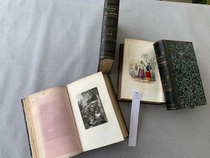 null Lafond. Voyages autour du Monde, et Naufrages célèbres. 8 tomes en 4 volumes....