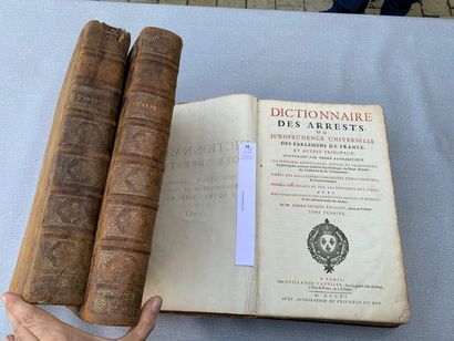 null Brillon. Dictionnaire des arrêts ou jurisprudence universelle. 3 volumes in-folio....