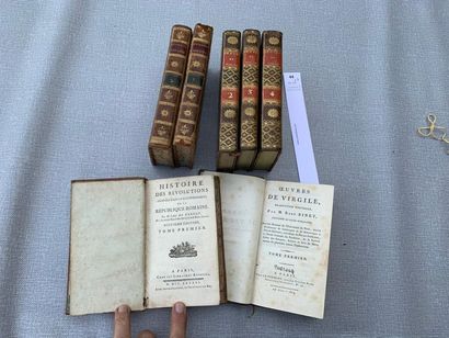 null Un ensemble de 7 volumes :Oeuvres de Virgile, 4 volumes,1804 et Histoire des...