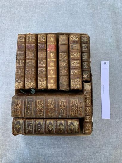 null Un ensemble de 10 volumes reliés XVIIIe.