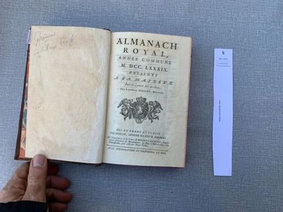 null Almanach royal pour l'année 1789 (année cruciale ! ).