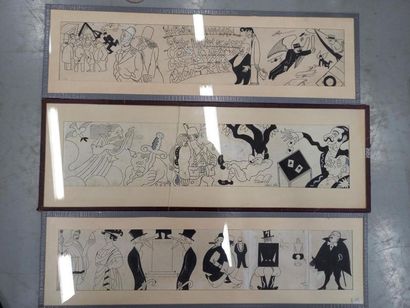 null Carlo RIM (1902-1989)
Suite de 3 dessins
52 x 11.5 cm