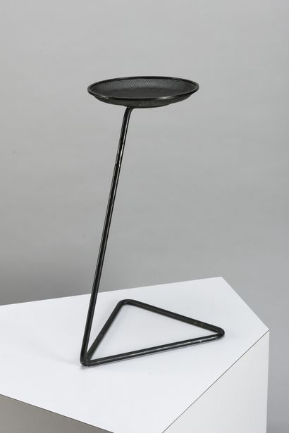 null Mathieu MATEGOT (1910 - 2001) In the spirit of 

Side table with circular perforated...