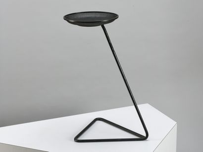 null Mathieu MATEGOT (1910 - 2001) In the spirit of 

Side table with circular perforated...