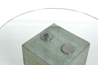 null Sergio & Giorgio SAPORITI (XX - XX ème)

Table ronde à plateau en verre transparent...
