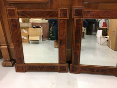 null Paire de miroirs 19ème siècle 

H : 65 cm