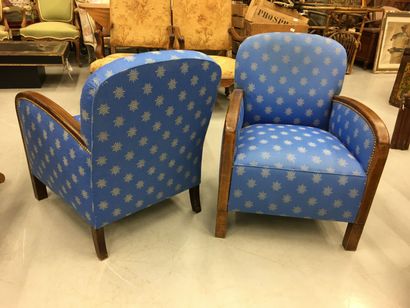 null Paire de fauteuils Art déco tissu bleu

H : 80 cm