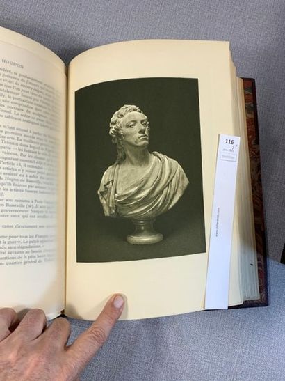 null Georges Giacometti. La vie et l'oeuvre de Houdon. Paris, 1929. 2 volumes in-folio,...
