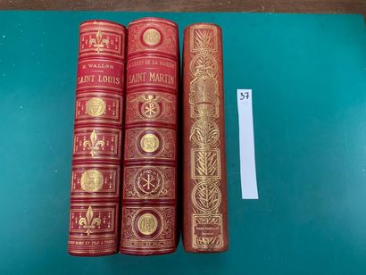 null Un ensemble de 3 volumes in-4 XIXe bien reliés, dont Saint-Louis, Saint-Martin,...