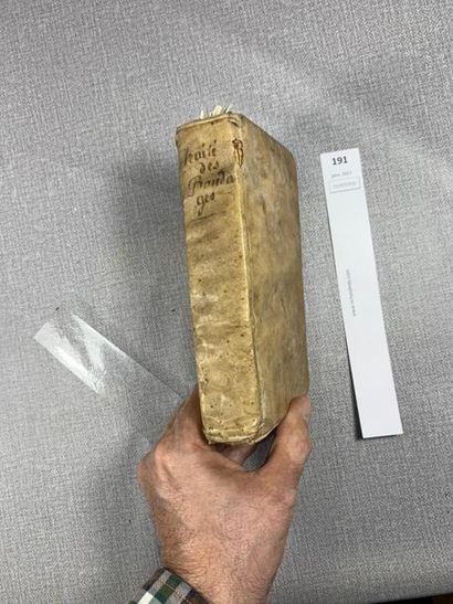 null De Marc. Traité des bandages de la chirurgie. 1 volume relié vélin. Paris, 1618....