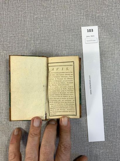 null Tablettes de Bourgogne [par l'abbé Richard]. 1760. 1 petit volume, demi-reliure...