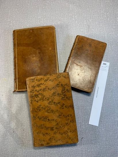 null Un ensemble de 3 volumes reliés XVIIIe, dont, La Grammaire des dames, édité...