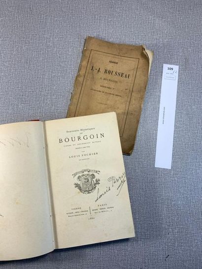 null [Dauphiné]. Un ensemble de 2 ouvrages sur Bourgoin, dont, Souvenirs historiques...