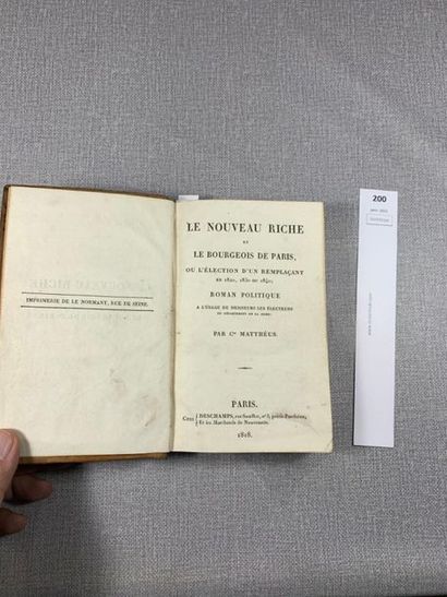 null Un ensemble de 7 textes reliés en 1 volume, dont Almanach du peuple pour 1822,...