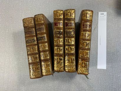 null [Droit]. Un ensemble de 5 volumes reliés XVIIIe, format in-12 : Traité des fiefs,...