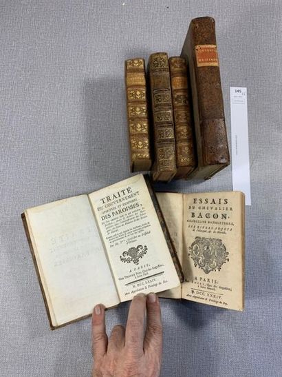null Un ensemble de 6 volumes reliés XVIIIe, format in-12 : Règles pour former un...