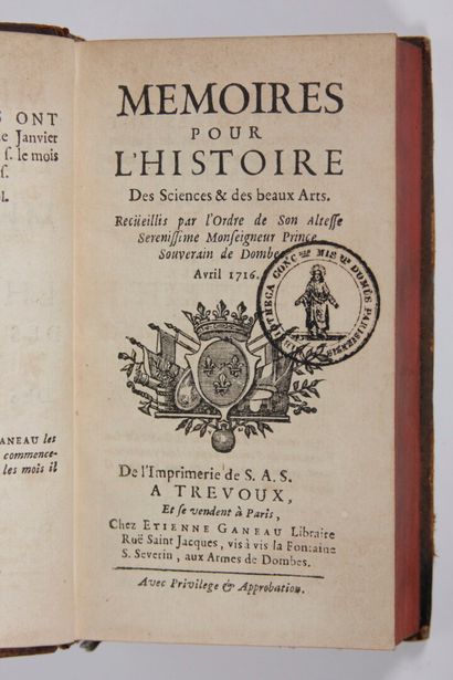 null [Journal de TREVOUX] Mémoires pour l'histoire des Sciences & des Beaux Arts,...