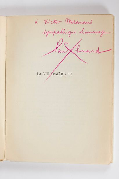 null ELUARD (Paul) : La Vie immédiate. Paris, Editions des Cahiers Libres, 1932....