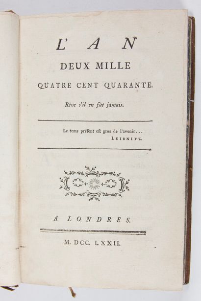 null [MERCIER (Louis-Sébastien)] : L'an deux mille quatre cent quarante. Rêve s'il...