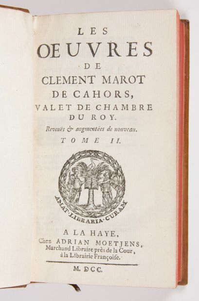null MAROT (Clément) : Les OEuvres de Clement Marot de Cahors, valet de chambre du...