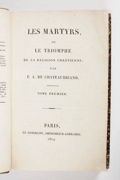 null CHATEAUBRIAND (François-René de) : Les Martyrs, ou le triomphe de la religion...