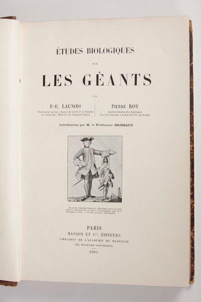 null LAUNOIS (P.- E.) ROY (Pierre) : Etudes biologiques sur les géants. Paris, Masson...