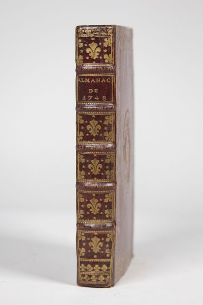 null [RELIURE aux ARMES] Almanach royal pour l'année 1748. Paris, Le Breton, 1748....