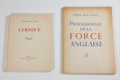 null JOUVE (Pierre Jean) : Processionnal de la force anglaise. Fribourg, Egloff,...