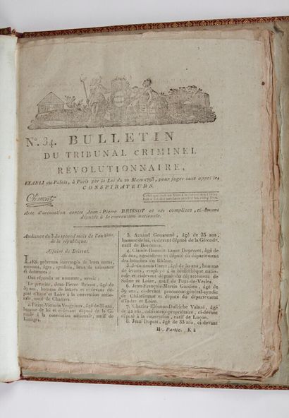 null Bulletin du Tribunal criminel révolutionnaire, établi au Palais, à Paris par...