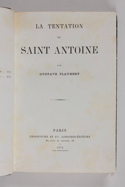 null FLAUBERT (Gustave) : La Tentation de Saint Antoine. Paris, Charpentier & Cie,...